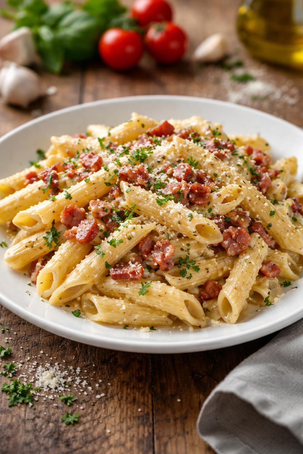 Mary Berry Penne Pasta With Bacon Recipe 4 Mary Berry Penne Pasta With Bacon