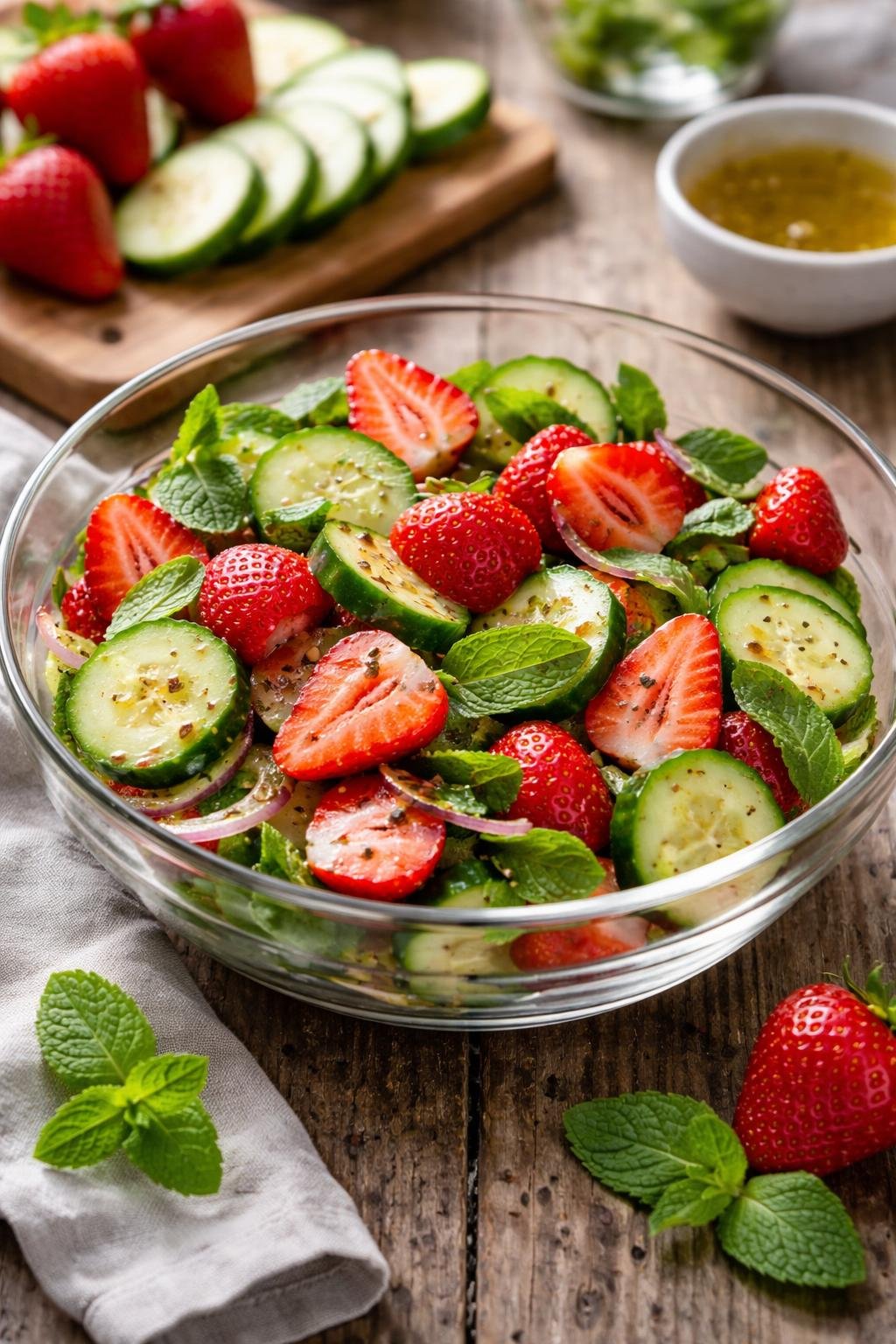 Cucumber Strawberry Salad