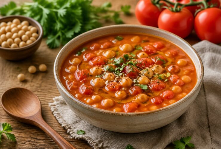 Chickpea Tomato Soup Recipe