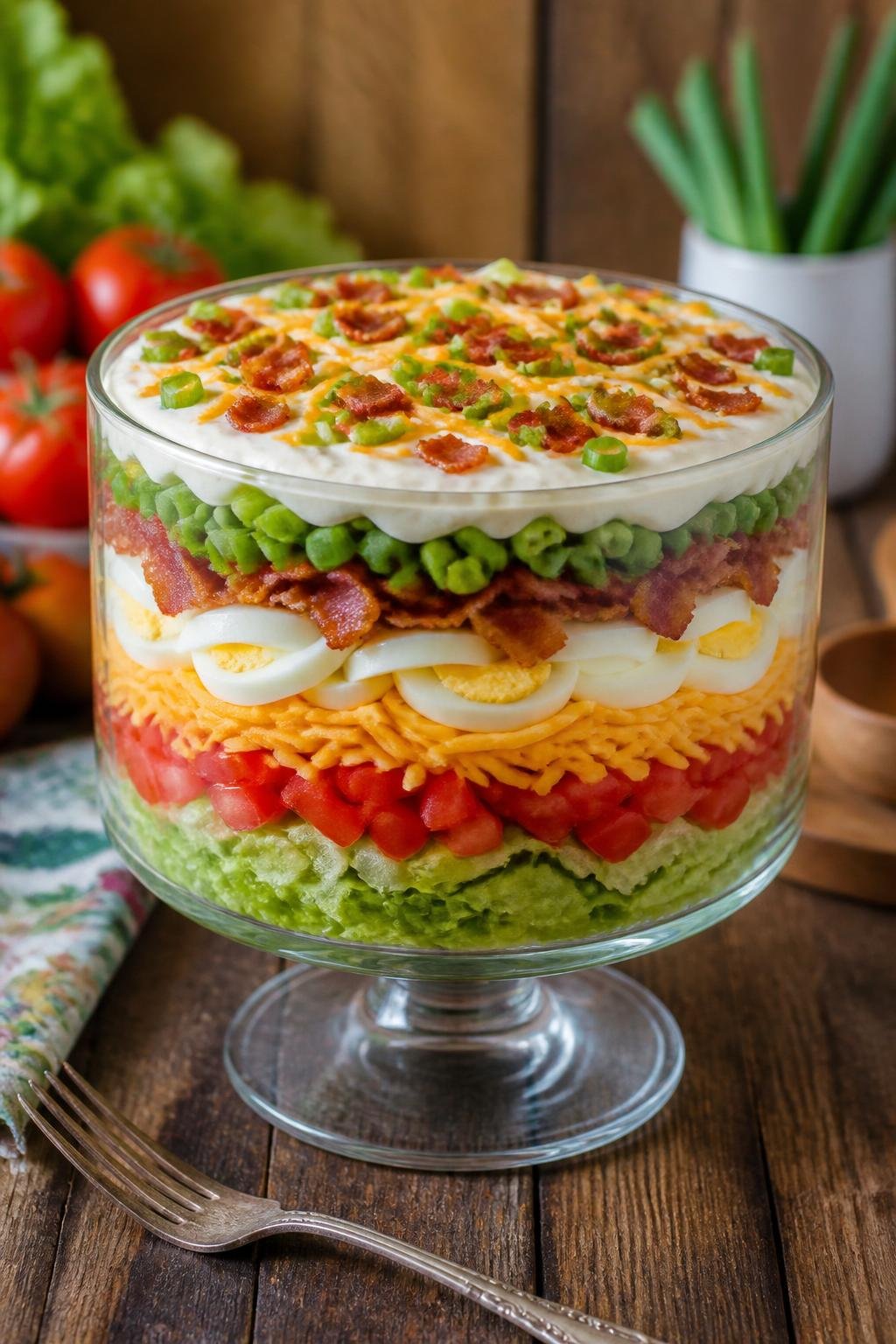 Pioneer Woman 7 Layer Salad 