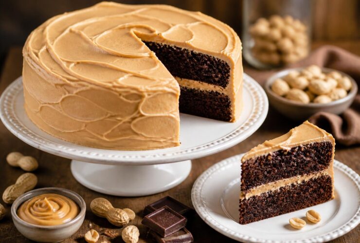 Chocolate Cake Peanut Butter Frosting Recipe