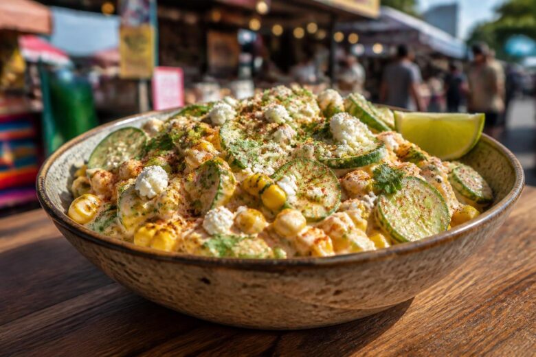 Street Corn Creamy Cucumber Salad Recipe 1 Street Corn Creamy Cucumber Salad Recipe