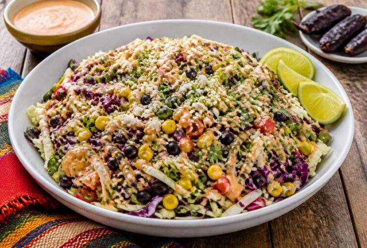 Tex-Mex Cowboy Cabbage Salad with Chipotle Dressing Recipe